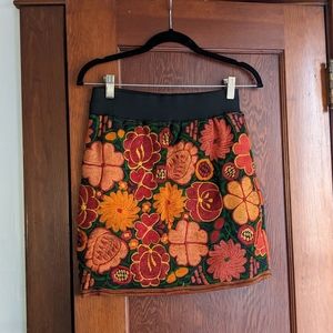 Embroidered Mini Skirt